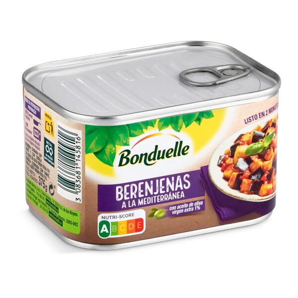 Berenjenas A La Mediterránea Bonduelle Lata 375 Gr.