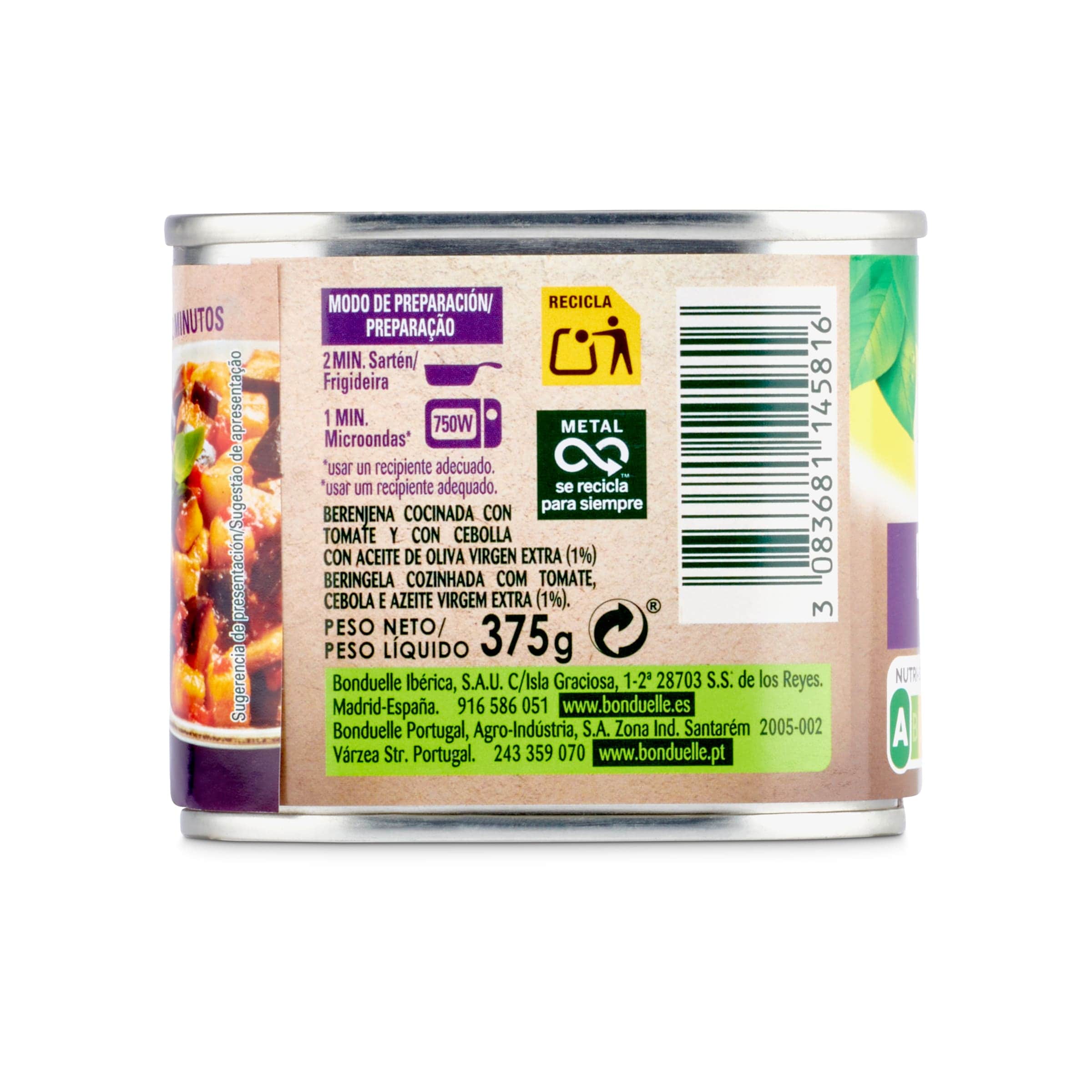 Berenjenas a la mediterránea Bonduelle 375 g