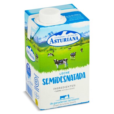 leche semidesnatada Central Lechera Asturiana brik 500 ml-0 leche semidesnatada Central Lechera Asturiana brik 500 ml-0