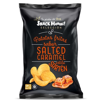 Patatas fritas a la sartén sabor caramelo y sal Snack Maniac de Dia bolsa 130 g-0 Patatas fritas a la sartén sabor caramelo y sal Snack Maniac de Dia bolsa 130 g-0