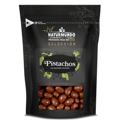 Pistachos recubiertos de chocolate con leche Naturmundo bolsa 150 g-0 Pistachos recubiertos de chocolate con leche Naturmundo bolsa 150 g-0