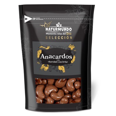 Anacardos recubiertos con chocolate con leche Naturmundo de Dia bolsa 150 g-0