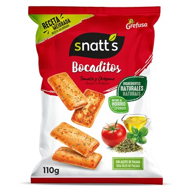 Bocaditos de tomate y orégano Snatt's bolsa 110 g-0 Bocaditos de tomate y orégano Snatt's bolsa 110 g-0