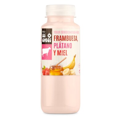 Yogur líquido de frambuesa, plátano y miel Los combos botella 265 g-0 Yogur líquido de frambuesa, plátano y miel Los combos botella 265 g-0