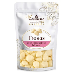 Fresas recubiertas con chocolate blanco Dia Naturmundo 150 g