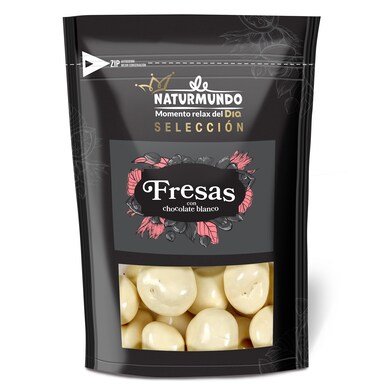 Fresas recubiertas con chocolate blanco Naturmundo de Dia bolsa 150 g-0 Fresas recubiertas con chocolate blanco Naturmundo de Dia bolsa 150 g-0