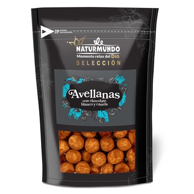 Avellanas recubiertas con chocolate blanco y canela Naturmundo de Dia bolsa 150 g-0