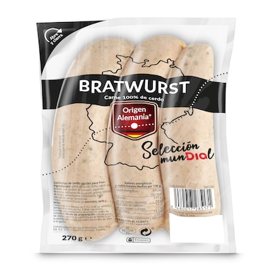 Salchichas bratwurst Selección Mundial de Dia bolsa 270 g-0