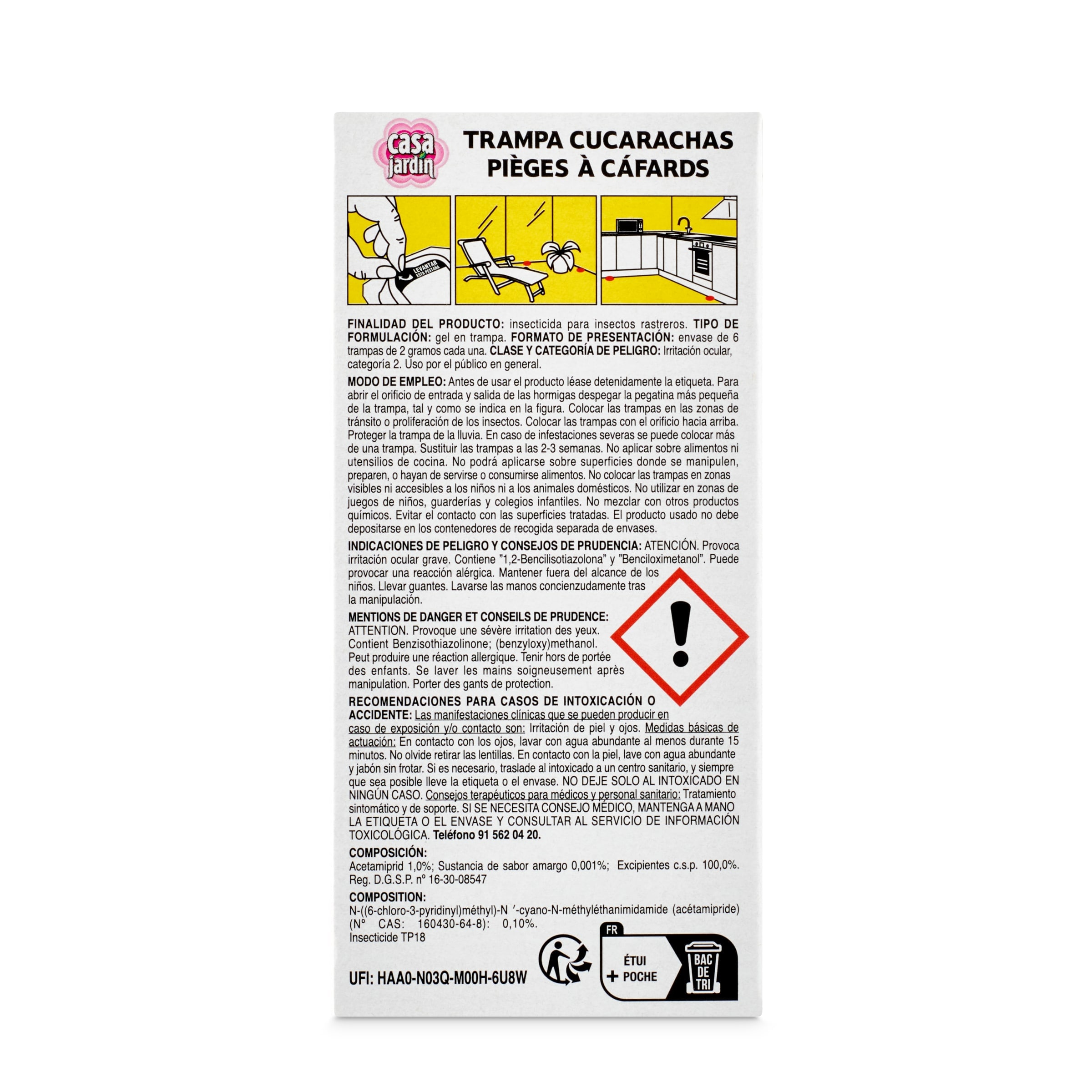 Trampa para cucarachas Casa Jardín 6 unidades