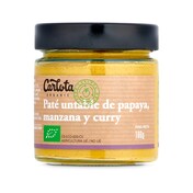 Paté de papaya, manzana y curry Carlota organic frasco 180 g