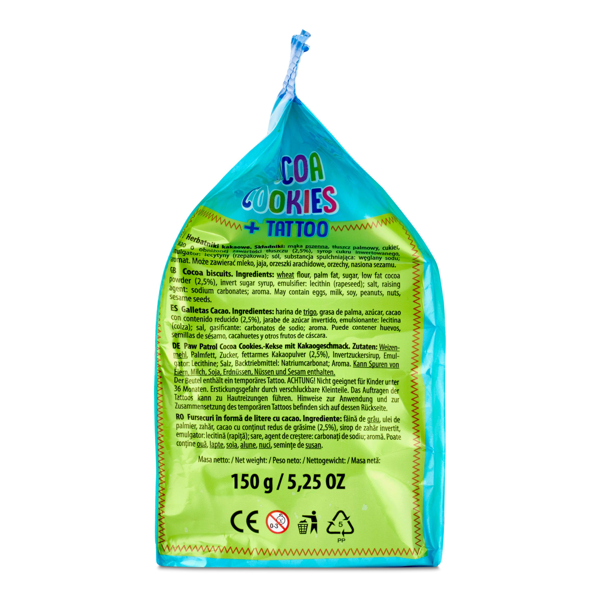 Galletas de cacao Patrulla Canina Nickelodeon 150 g