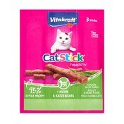 Snack para gato de pollo con hierba 3 unidades Vitakraft bolsa 18 g