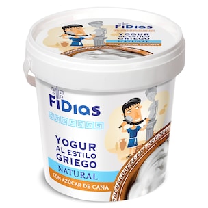 yogur estilo griego natural con azucar de cana tarrina 1 kg