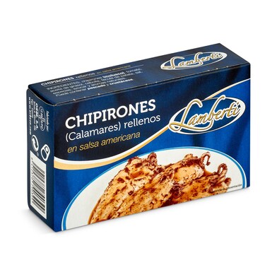 Chipirones rellenos en salsa americana Lamberti lata 72 g-0