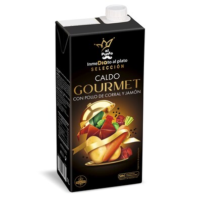 Caldo gourmet con pollo de corral y jamón Al Punto Dia brik 1 l-0 Caldo gourmet con pollo de corral y jamón Al Punto Dia brik 1 l-0
