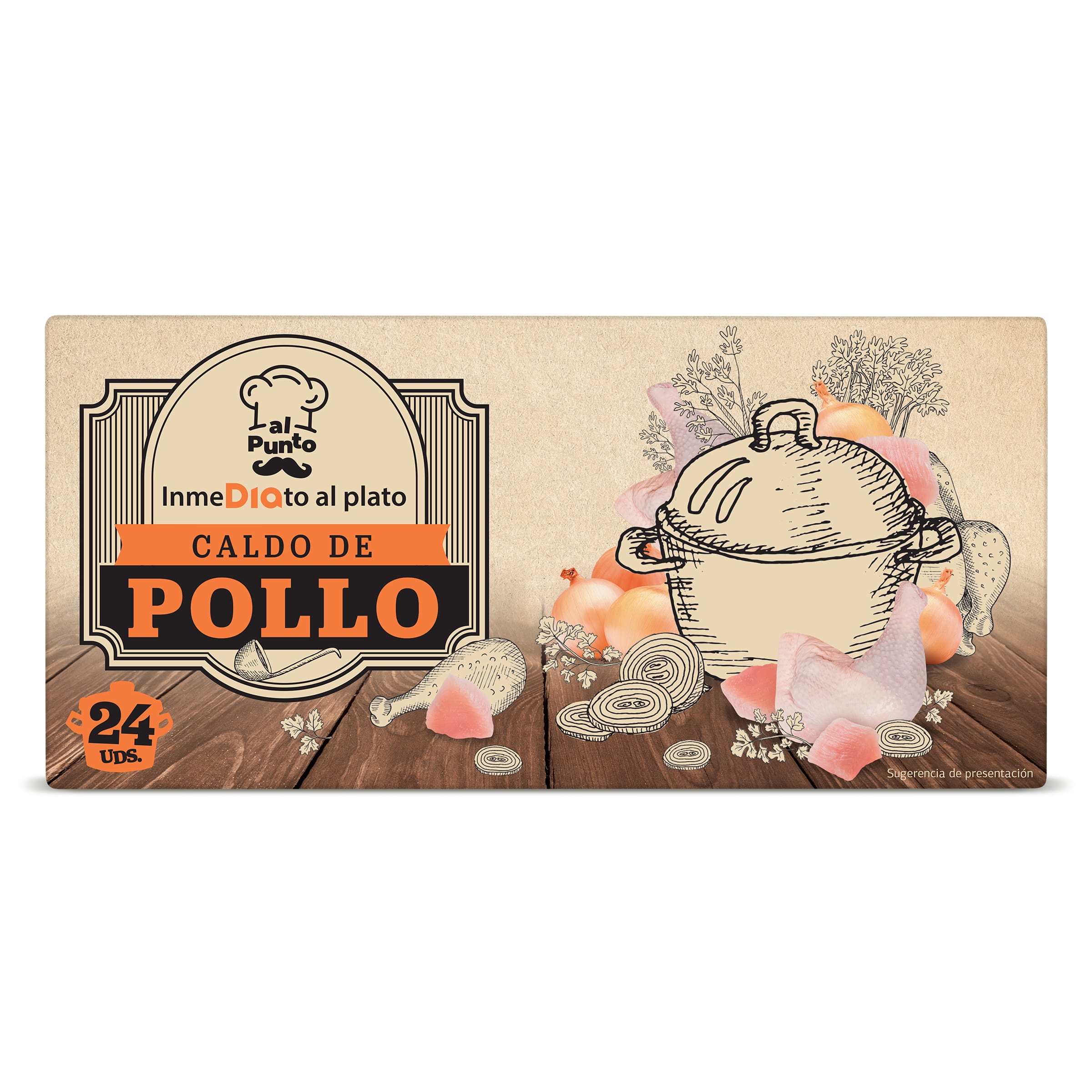 Pastillas de caldo de pollo Dia Al Punto 24 unidades