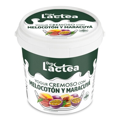 Yogur cremoso con melocotón y maracuyá Dia Láctea tarrina 1 Kg-0