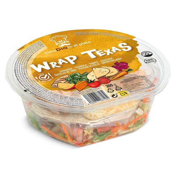 Ensalada Wrap Texas Al Punto Bandeja 300 Gr.