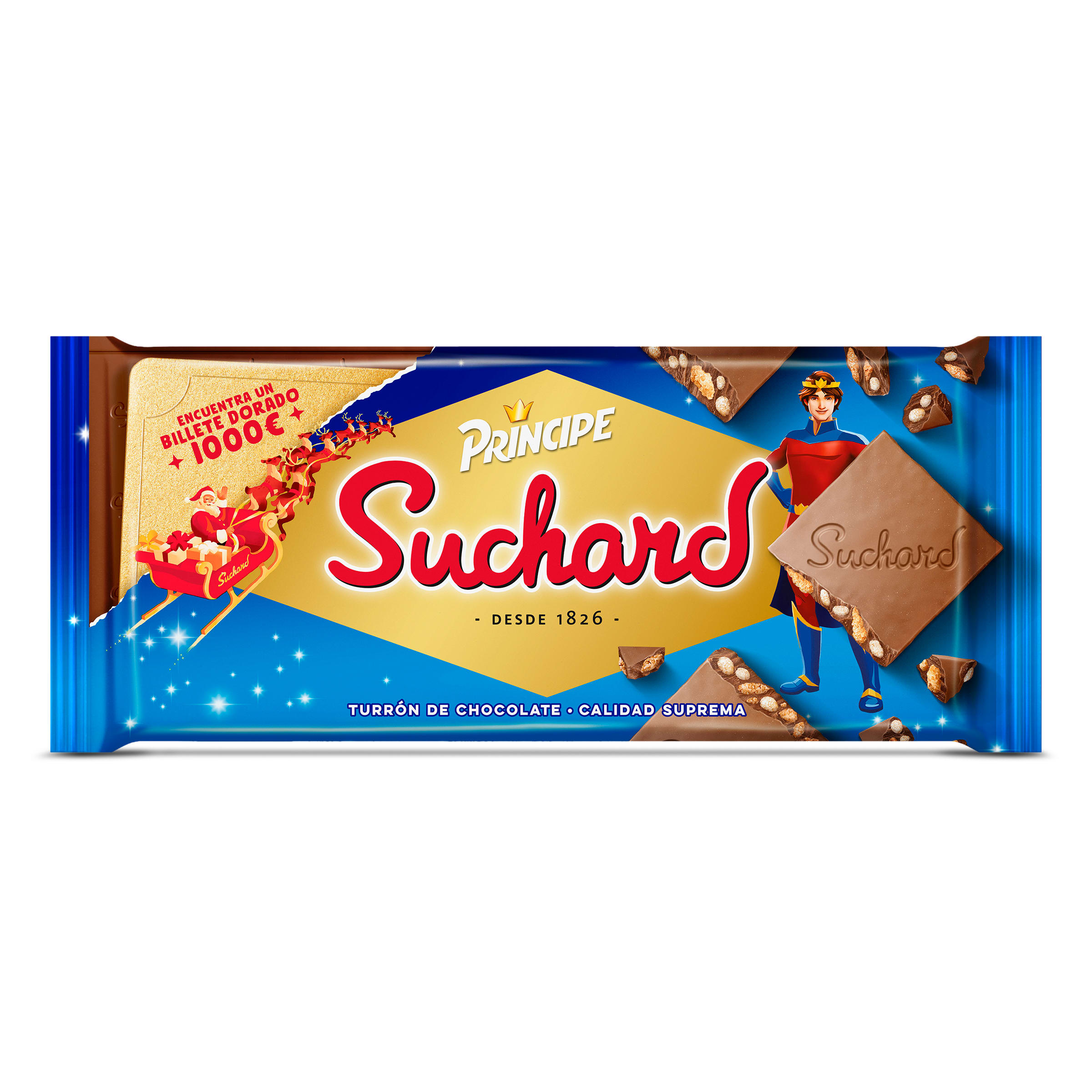 Turrón de chocolate y trocitos de galleta PrÍncipe Suchard 230 g