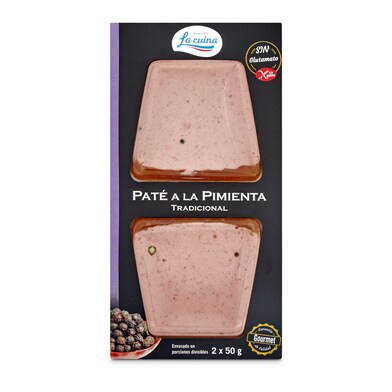 Paté de cerdo a la pimienta 2 unidades La cuina blister 100 g-0