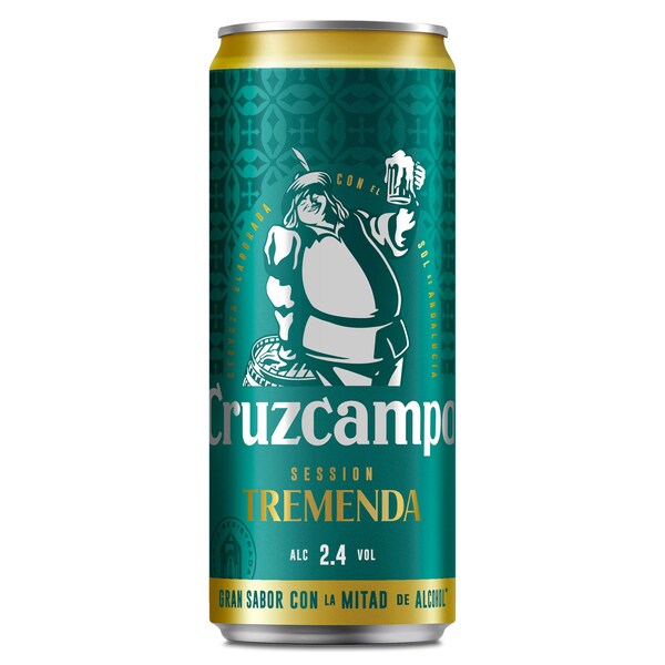 Cerveza Rubia Session Tremenda Cruzcampo Lata 33 Cl.