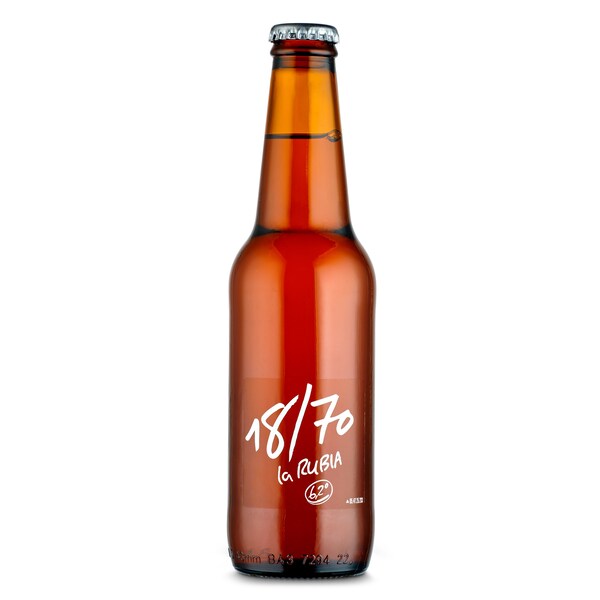 Cerveza Especial 18/70 La Rubia Botella 33 Cl.