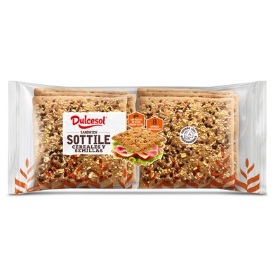 Pan sottile cereales y semillas 8 unidades Dulcesol bolsa 310 g-0 Pan sottile cereales y semillas 8 unidades Dulcesol bolsa 310 g-0