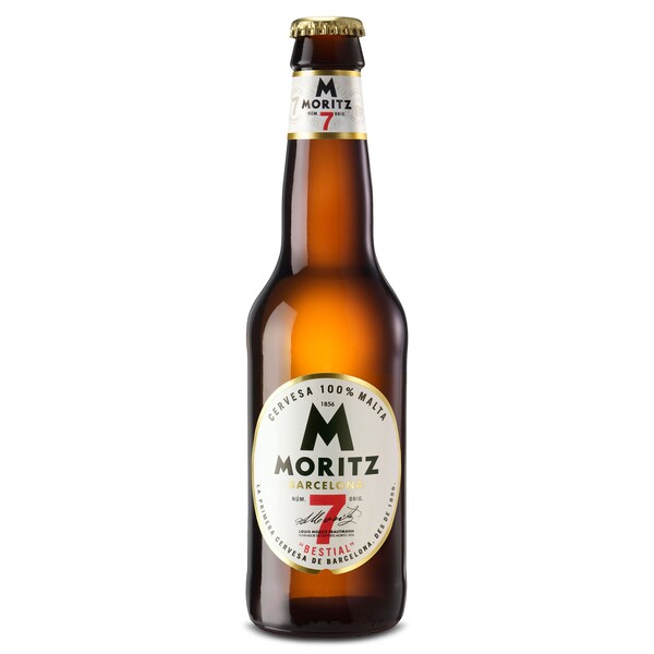 Cerveza Rubia 100% Malta Moritz Botella 33 Cl.