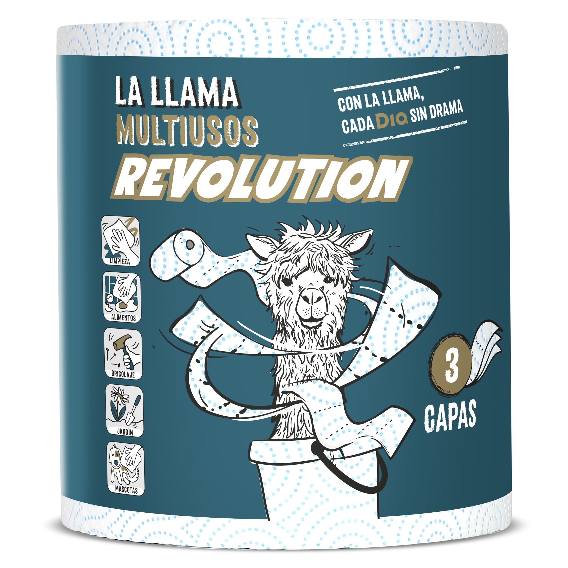 Papel multiusos Revolution 3 capas Dia La Llama 1 unidad