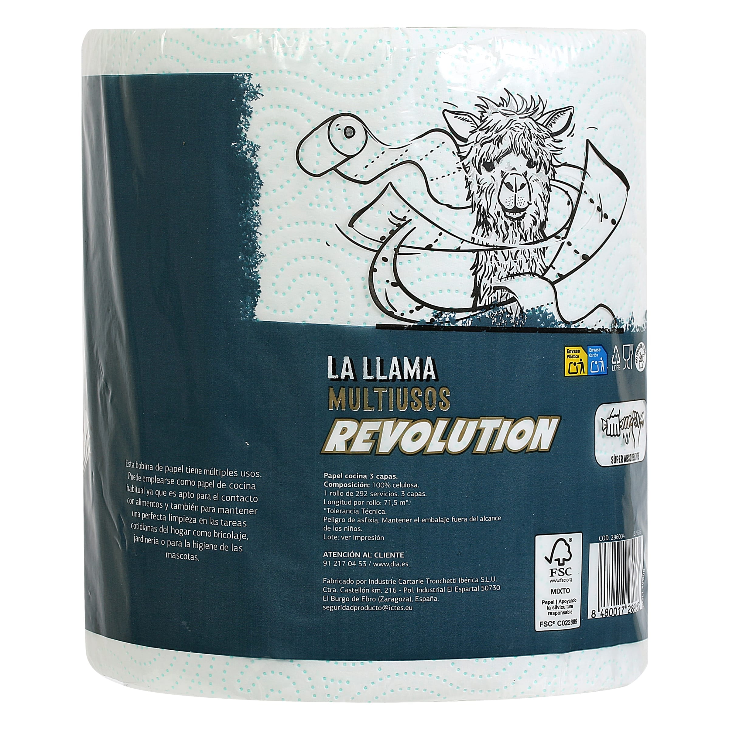 Papel multiusos Revolution 3 capas Dia La Llama 1 unidad