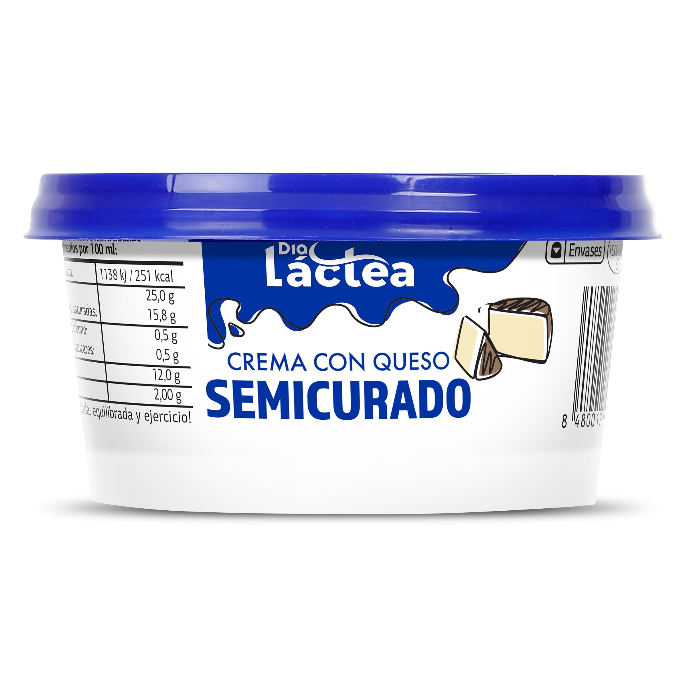 Crema de queso semicurado Dia Láctea 125 g