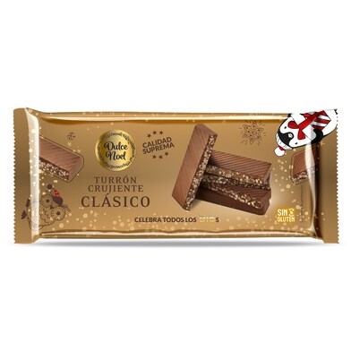 Turrón crujiente de chocolate con leche Dulce Noel Dia bolsa 140 g-0 Turrón crujiente de chocolate con leche Dulce Noel Dia bolsa 140 g-0