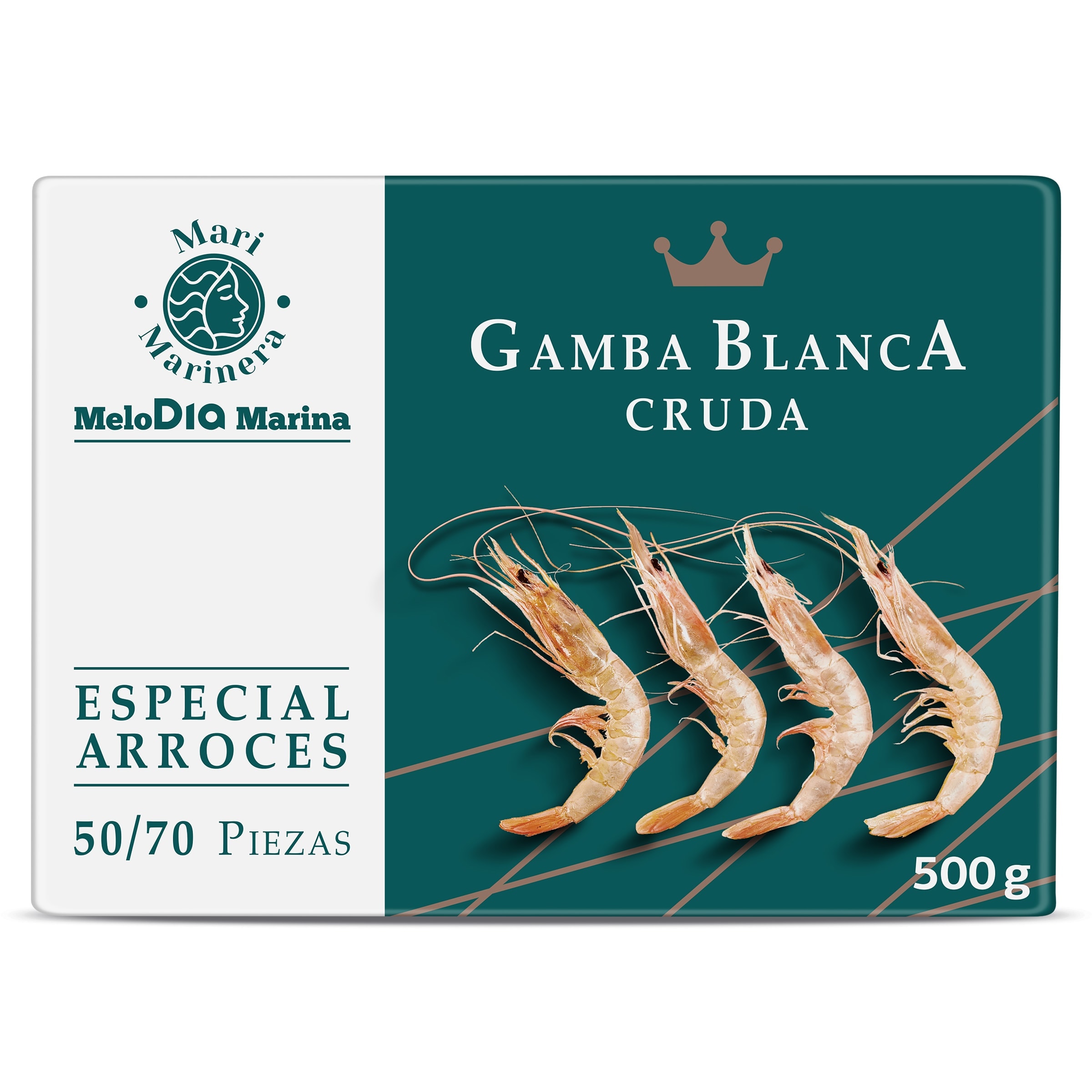 Gamba blanca cruda 50/70 piezas Dia Mari Marinera 500 g
