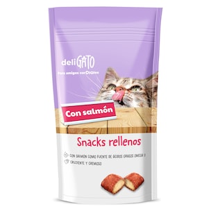 snacks para gatos rellenos con salmon 60 g