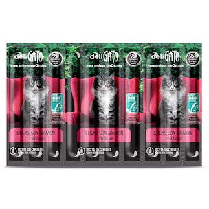 snack para gatos sticks de salmon 10 x 5 g