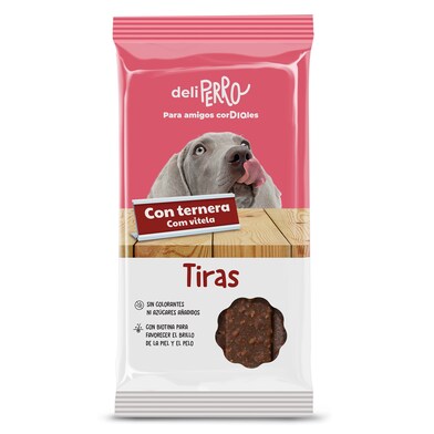 Snack para perros tiras con ternera Deliperro de Dia bolsa 120 g-0