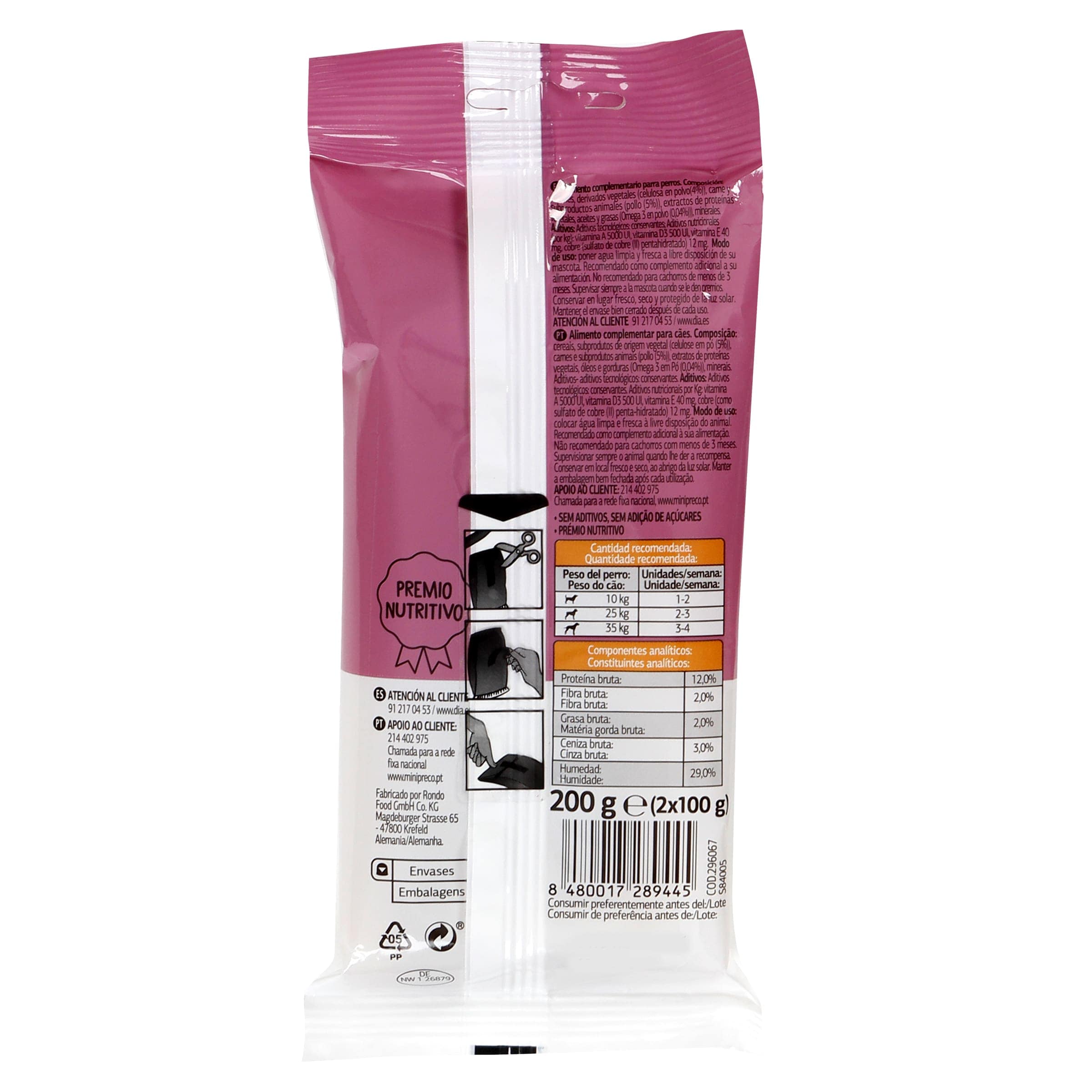 Snack para perros big bones con pollo Dia Deliperro 200 g