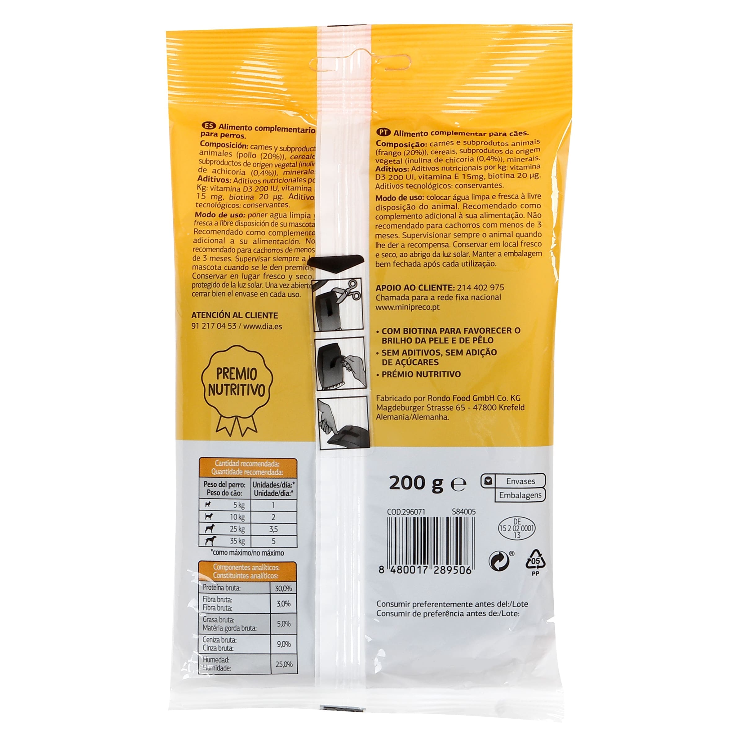 Snack para perros palitos con pollo Dia Deliperro 200 g