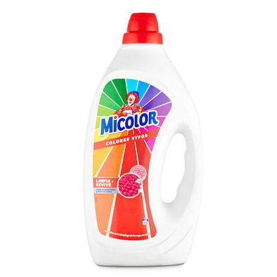 Detergente máquina líquido gel colores vivos Micolor garrafa 30 lavados-0