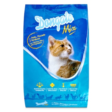 Alimento para gatos mix Dongato bolsa 7.5 Kg-0
