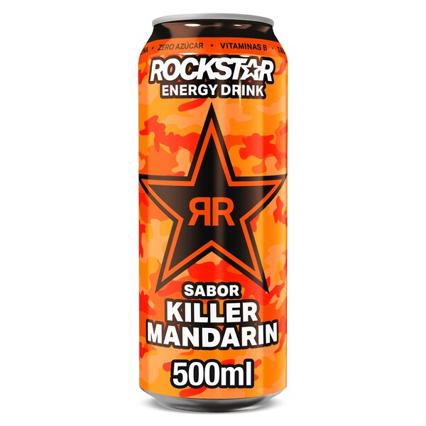 Bebida Energética Sabor Killer Mandarin Rockstar Lata 500 Ml.