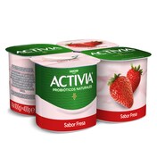 Bífidus sabor fresa Activia pack 4 x 100 g