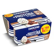 Yogur desnatado de proteínas sabor stracciatella Danone pack 4 x 100 g