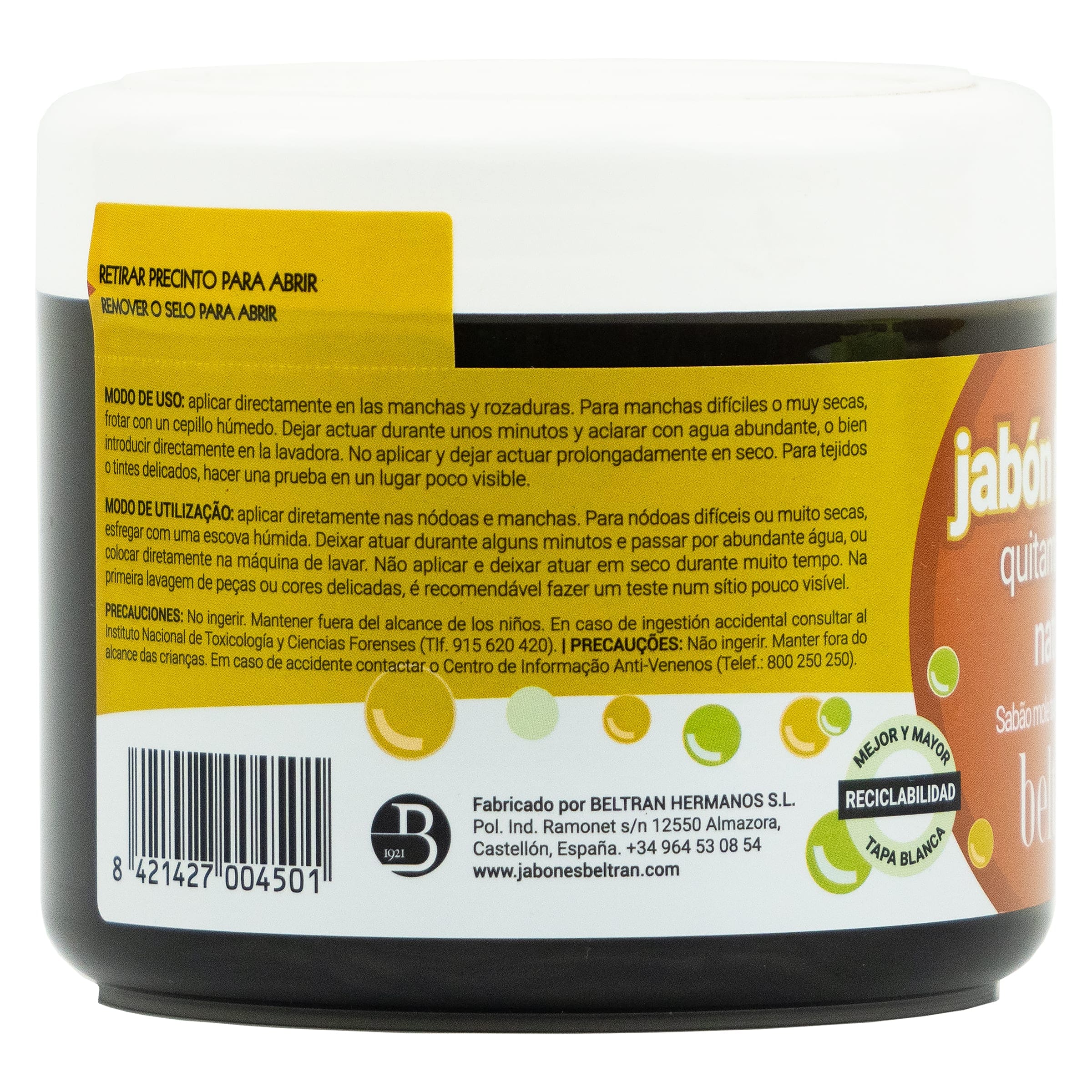 Jabón blando quitamanchas natural Beltrán 500 g