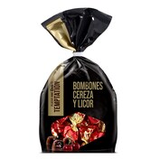 Bombones de chocolate negro rellenos de cereza y licor Temptation bolsa 320 g