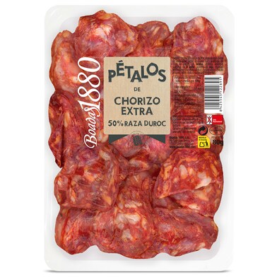 Pétalos de chorizo extra 50% duroc Boadas sobre 80 g-0 Pétalos de chorizo extra 50% duroc Boadas sobre 80 g-0