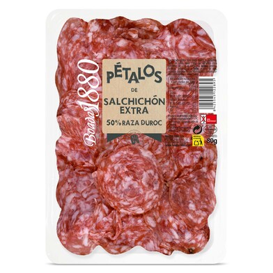 Pétalos de salchichón extra 50% Duroc Boadas sobre 80 g-0 Pétalos de salchichón extra 50% Duroc Boadas sobre 80 g-0