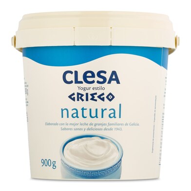Yogur griego natural Clesa bote 900 g-0 Yogur griego natural Clesa bote 900 g-0