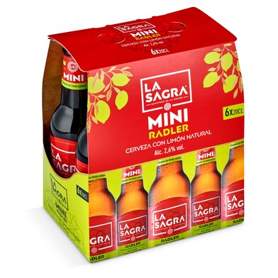 Cerveza radler con limón natural mini La sagra pack 6 x 20 cl-0 Cerveza radler con limón natural mini La sagra pack 6 x 20 cl-0