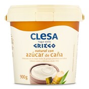 Yogur griego natural con azúcar de caña Clesa bote 900 g